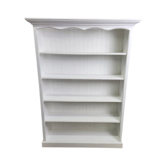 French Provincial White Large Bookcase Hand-Painted and Lacquer Protected