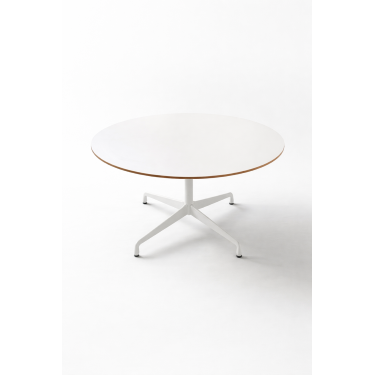 Authentic Eames All-White Dining Table by Herman Miller, 1100 mm