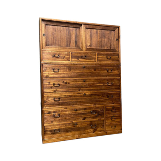 Vintage Japanese Kimono Storage Chest of Drawers - Paulownia & Cedar | c.1930