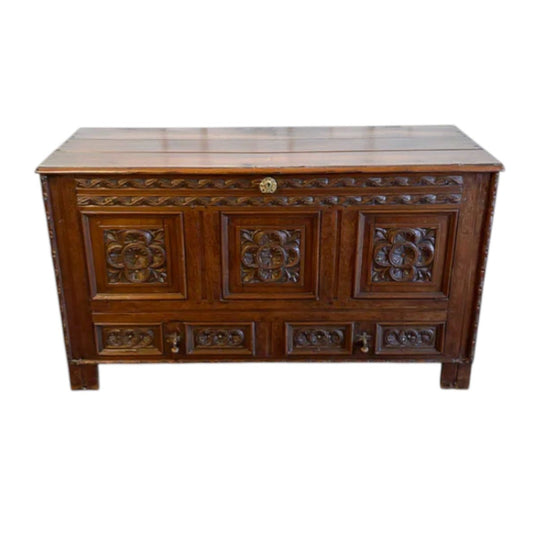 17th century Carved Oak Chest