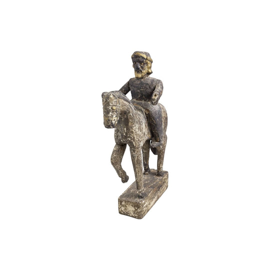 17th Century Hand Carved Santos Figure on Horse