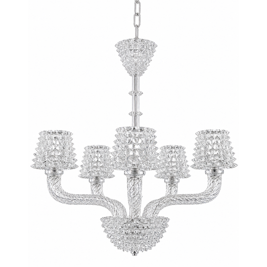 Barovier & Toso Five-Light Murano Chandelier 1940s