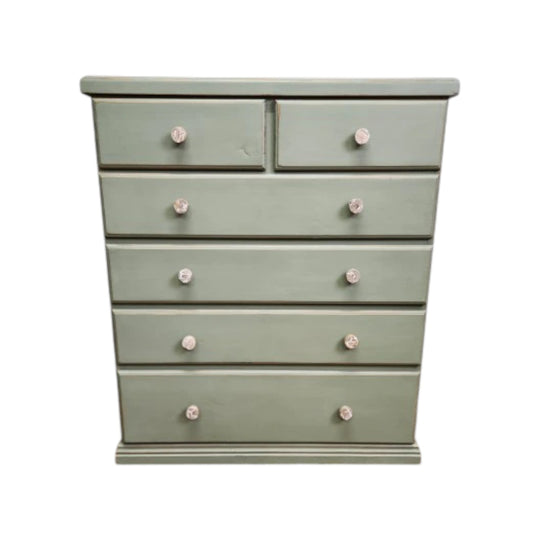 Handpainted Sage Chest of Drawers