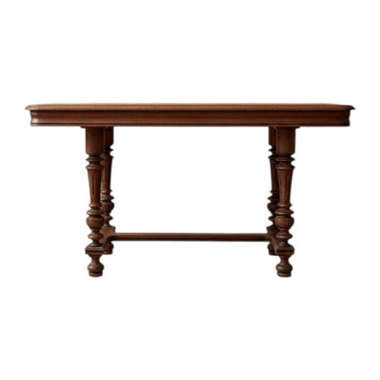 1880's Square French Dining Table | Antique Walnut Furniture
