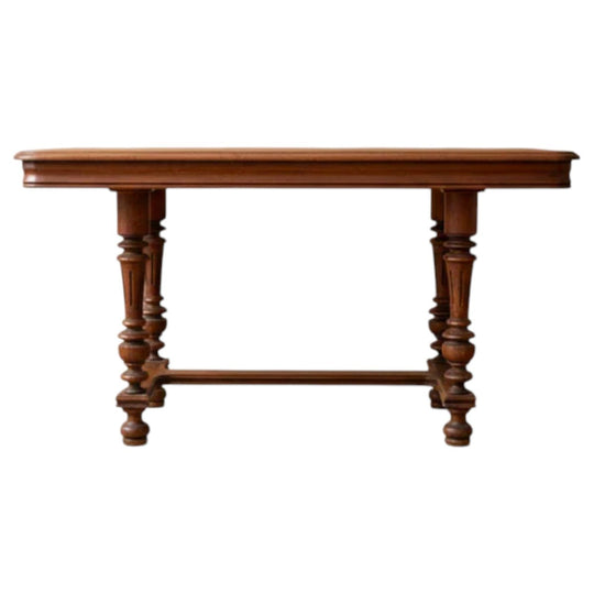 1880's Square French Dining Table | Antique Walnut Furniture