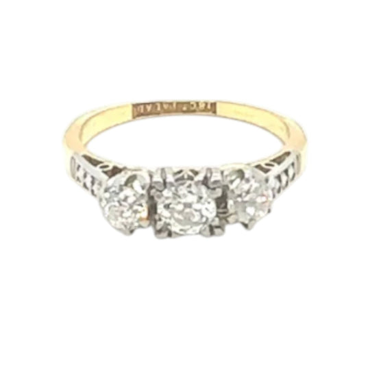 18ct diamond trilogy ring