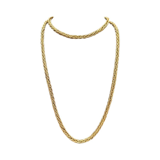 18ct gold foxtail chain necklace