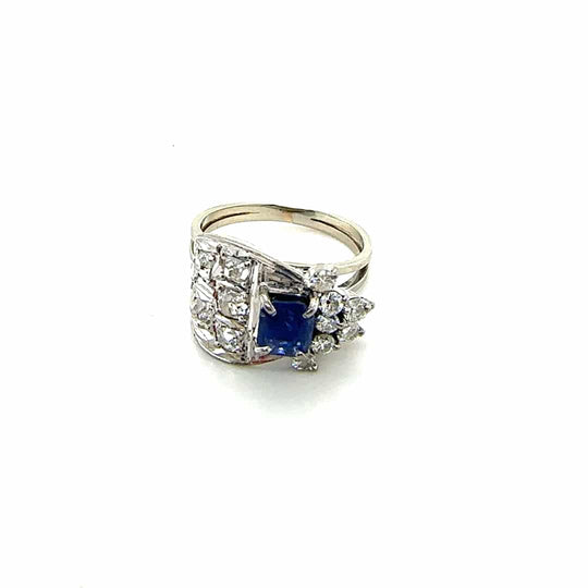 18ct gold sapphire and diamond fancy ring