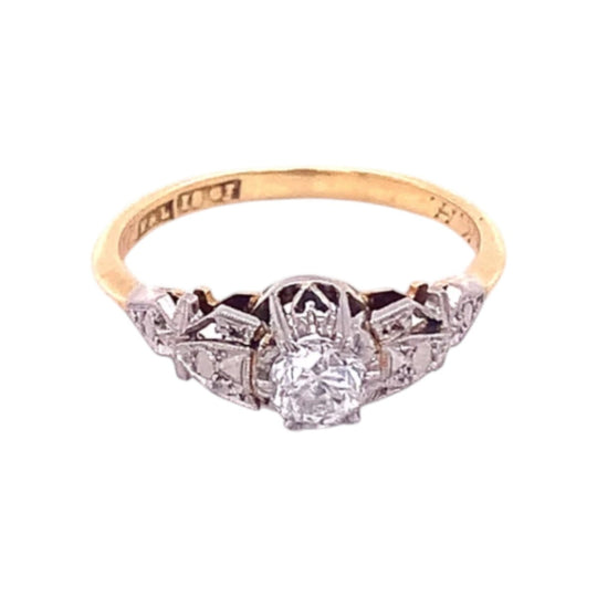 18ct Yellow Gold Solitaire Ring