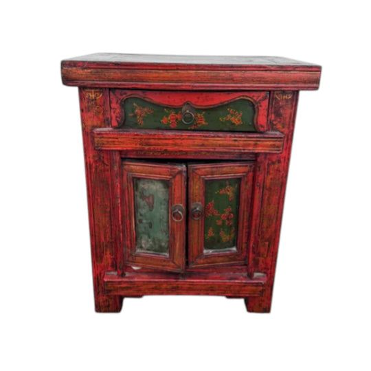 Antique Bedside Tables Stoned Pony Pair Solid Timber 56cm Vintage