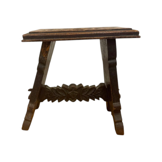 Late 19th Century Gothic Revival Oak Stool c1890