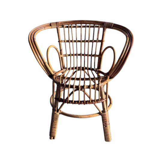 VINTAGE BAMBOO AND RATTAN CHILDREN'S HOOP CHAIR