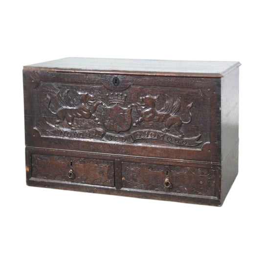 18th Century Armorial Mule Chest