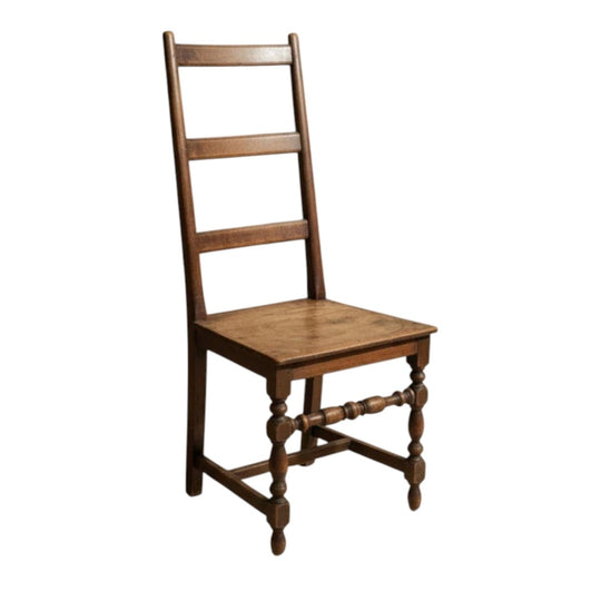 18th Century French Walnut Ladderback Chair - Antique Provincial Furniture