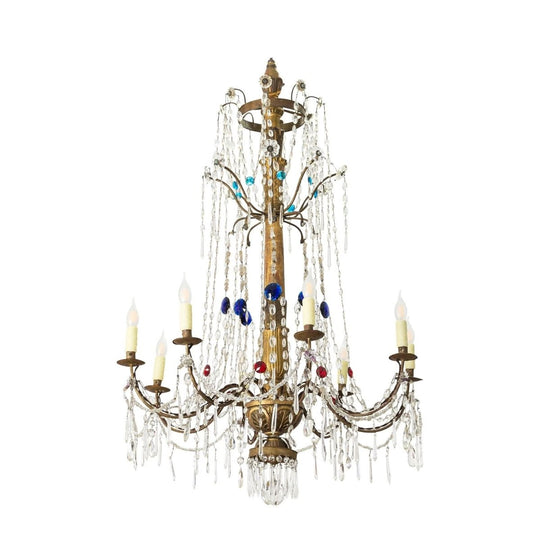 18th Century Giltwood Genovese Cahndelier