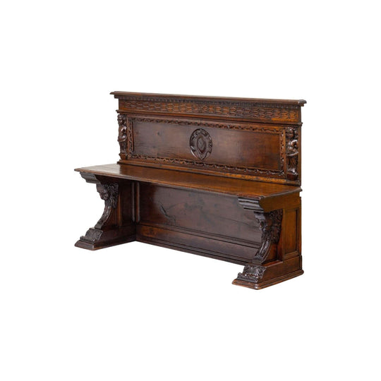 18th Century Italian Walnut Hallway Seat