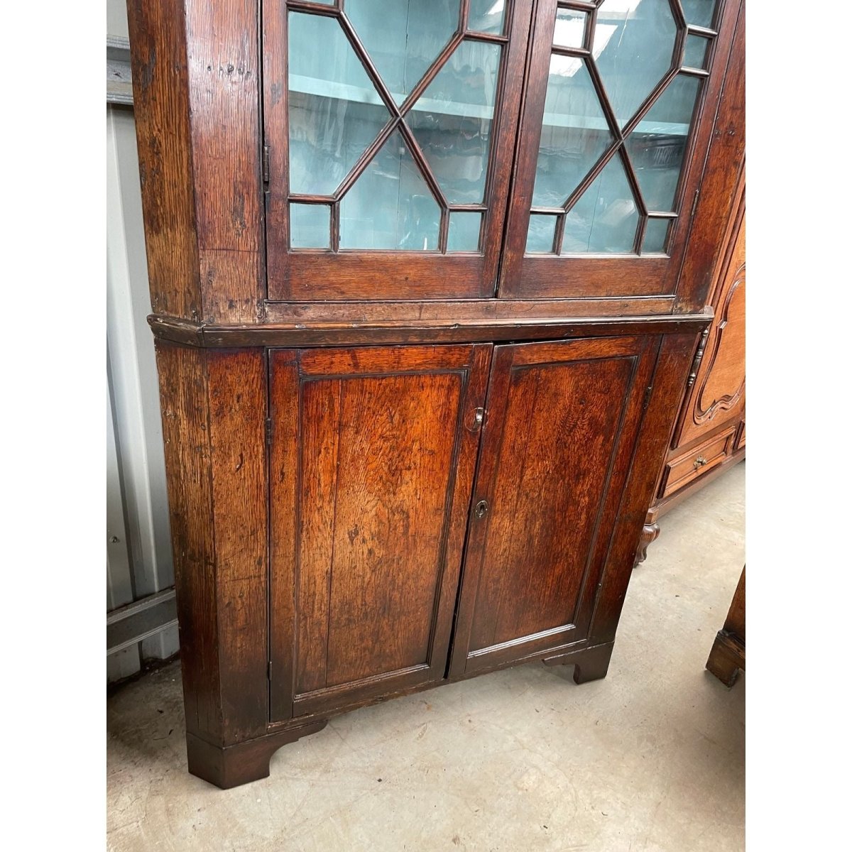 18th Century Oak Country House Corner Display Cabinet | Bazaa | Designer, Vintage and Antique Furniture