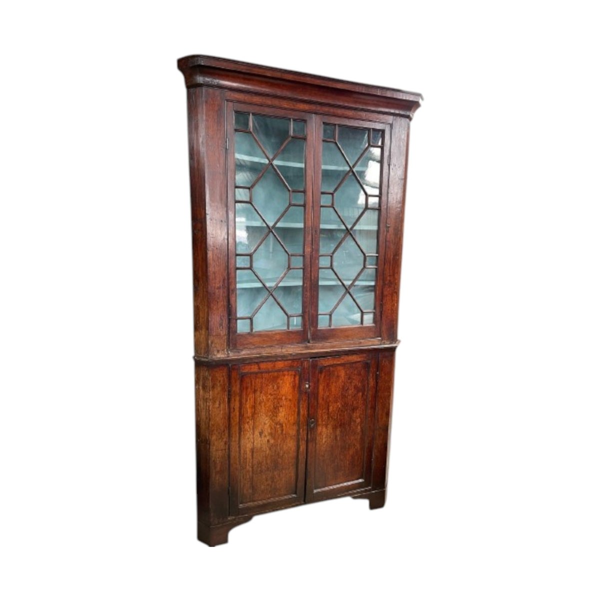 18th Century Oak Country House Corner Display Cabinet | Bazaa | Designer, Vintage and Antique Furniture