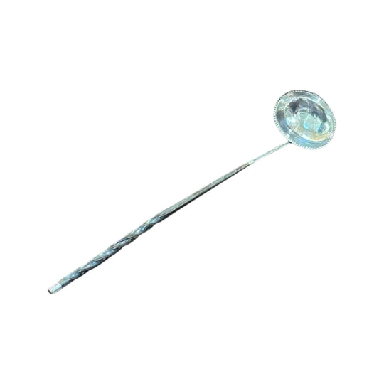 18th century silver toddy ladle with twist handle c.1780