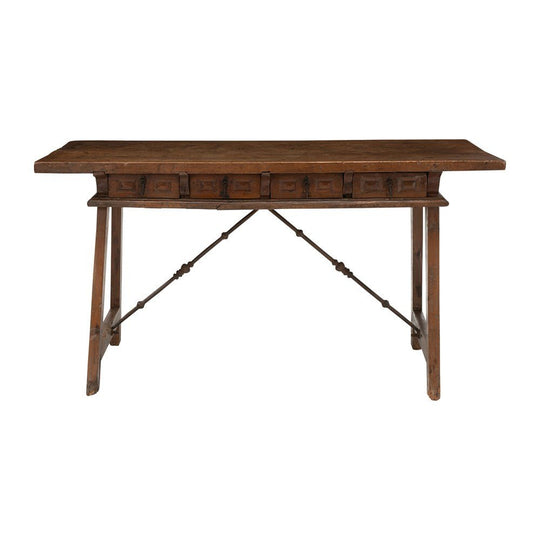 18th Century Spanish Console Table in Light Walnut