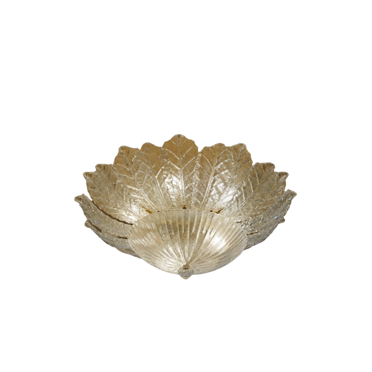 Large Murano Leaf Flush Ceiling Light