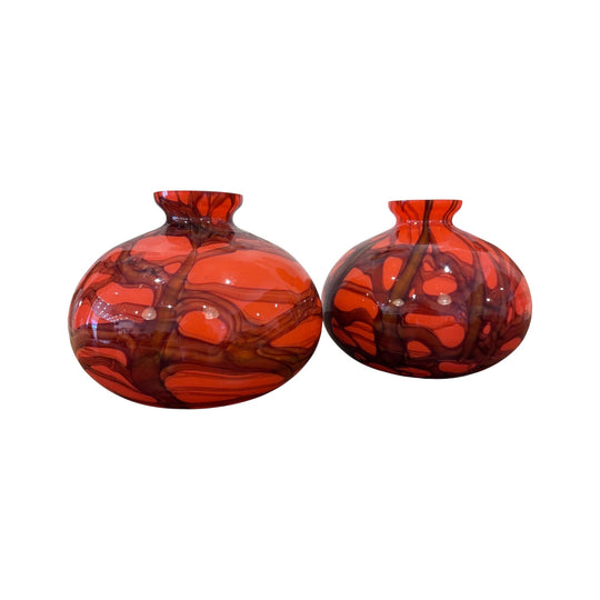 1920's Czech Bohemian Glass Vases from Kralik