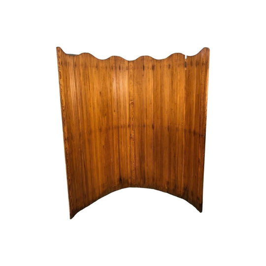 1930S Art Deco Tambour Room Divider / Folding Screen / Partition Unit