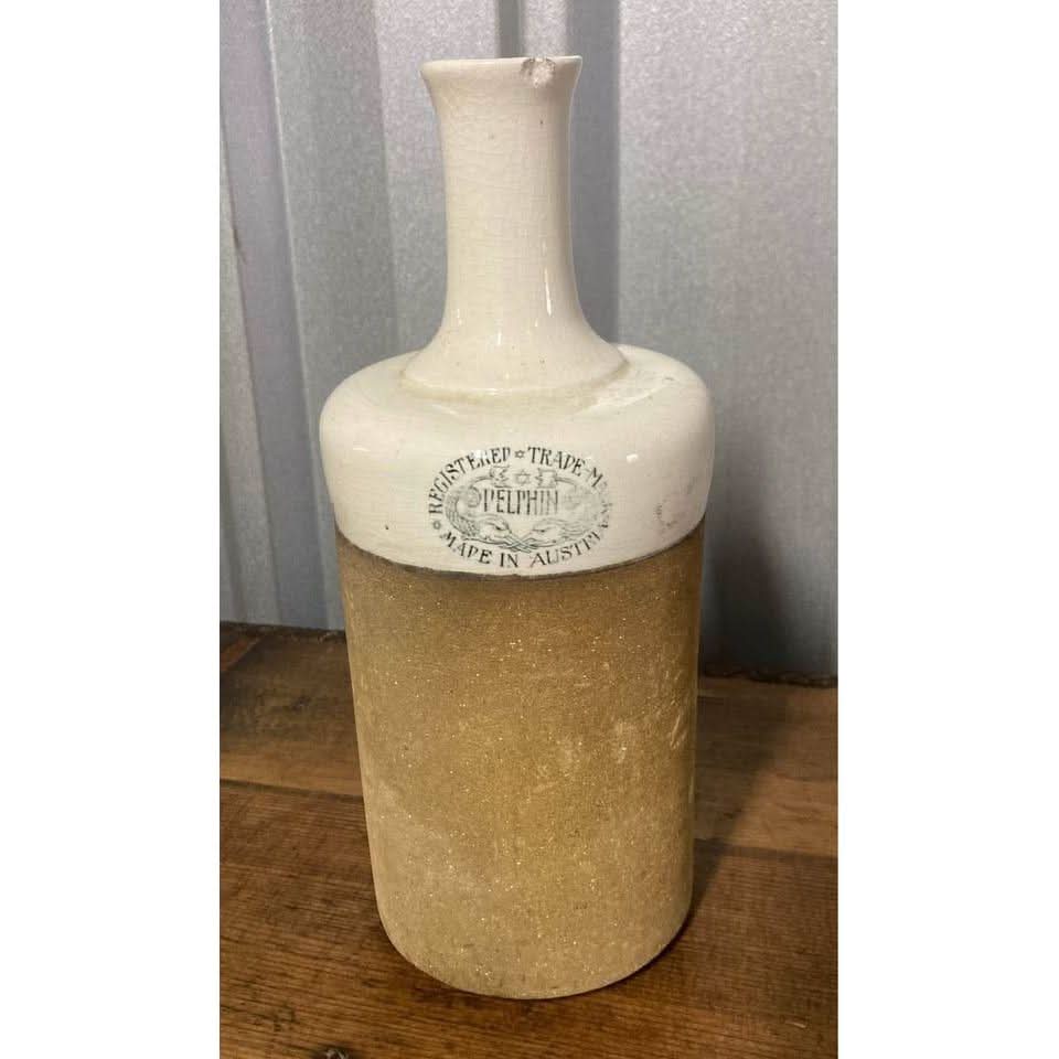 1930's Old Unique Mix Material Delphin Water Filter Ceramic Bottle. | Bazaa | Designer, Vintage and Antique Furniture