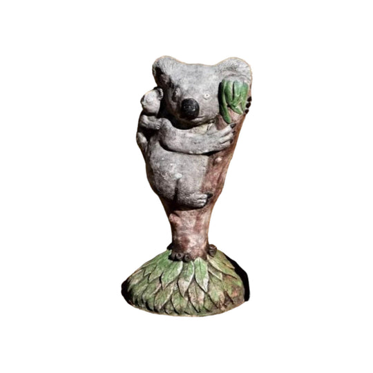 1950s Concrete Koala Garden Statue with Baby