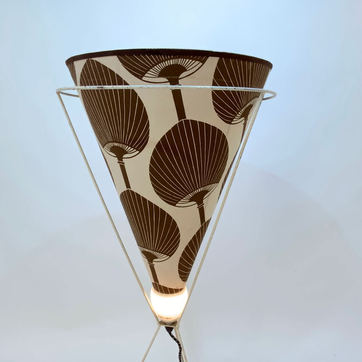 1950s Floor Lamp - refurbished with new Florence Broadhurst shade | Bazaa | Designer, Vintage and Antique Furniture