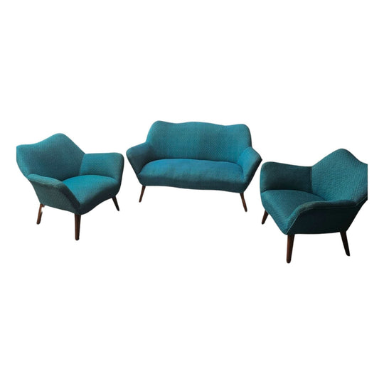 1950s Original Lounge Suite Wool Upholstery