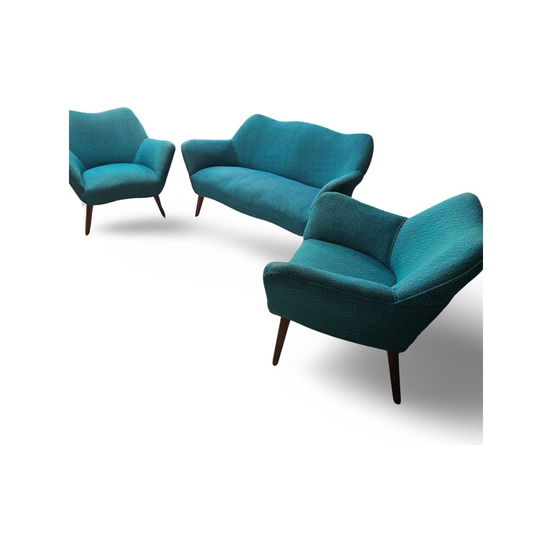 Shop 1950s Original Lounge Suite Wool Upholstery Bazaa