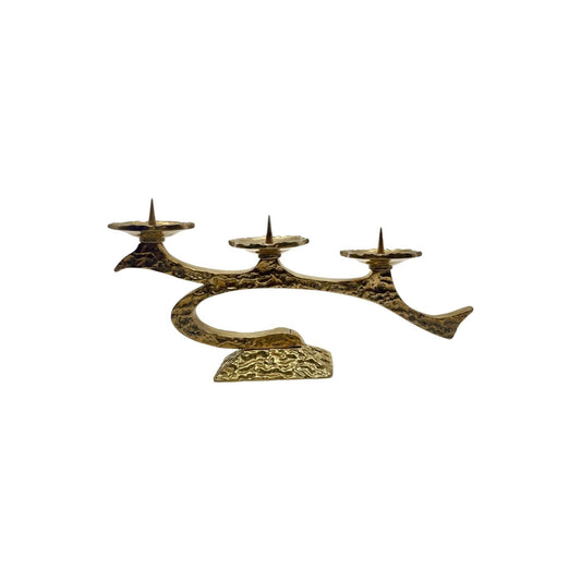 1960s Brutalist Brass Candelabra | Bazaa | Designer, Vintage and Antique Furniture