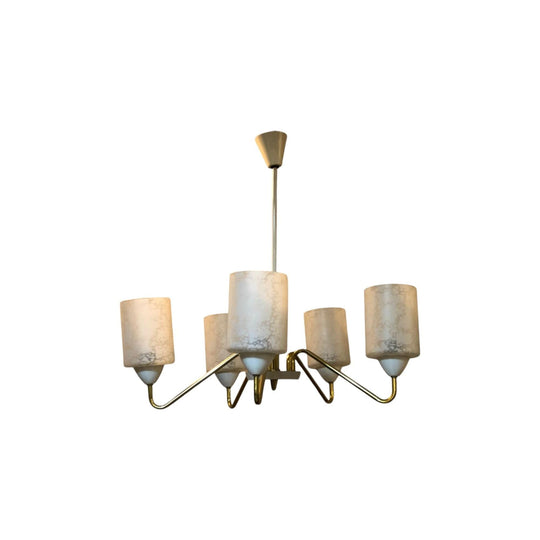 1960s Mid Century 5 arms pendant light