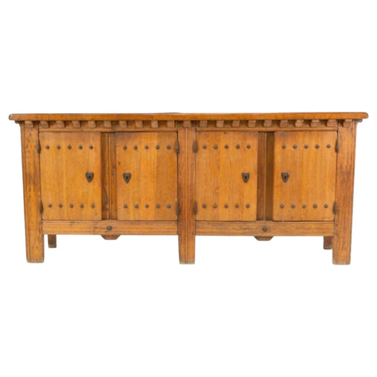 1960s Oak Sideboard in French Modern Rustic Style