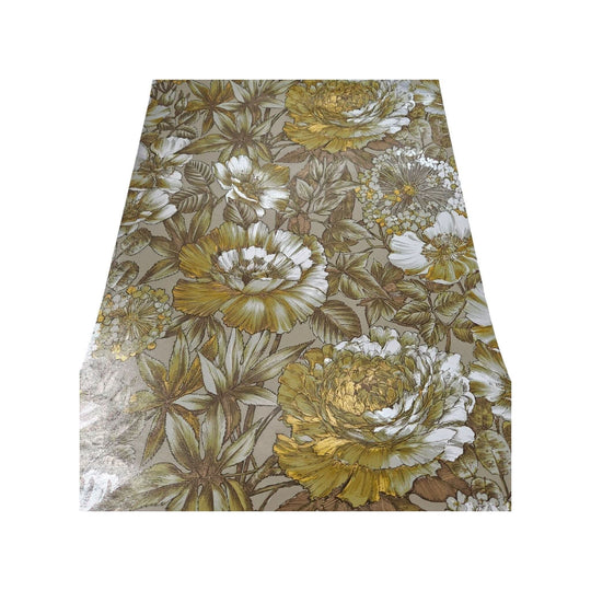 1960s Wallpaper Gold & Silver Floral Foil