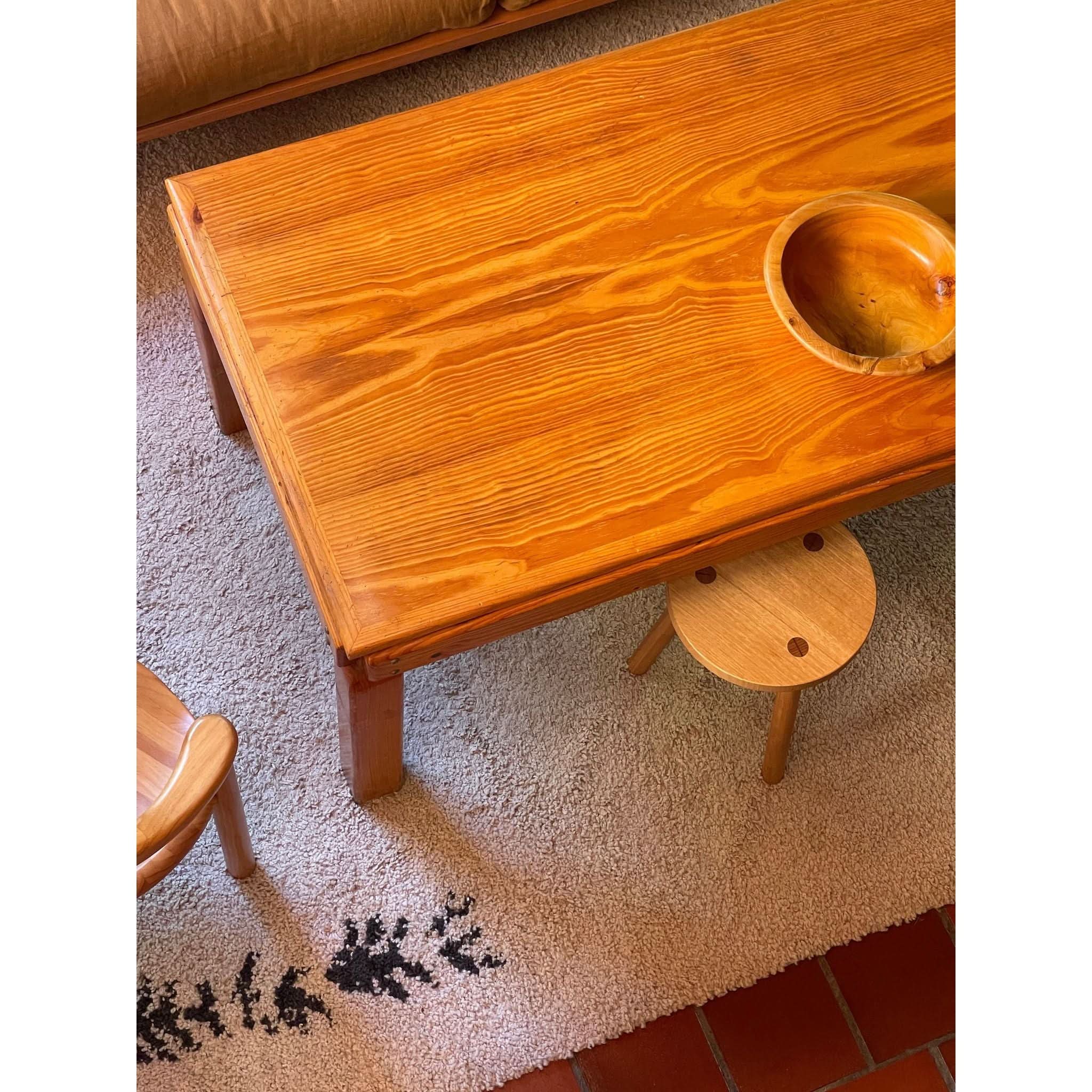 1970's brutalist pine dining table | Bazaa | Vintage, Designer and Antique Interiors