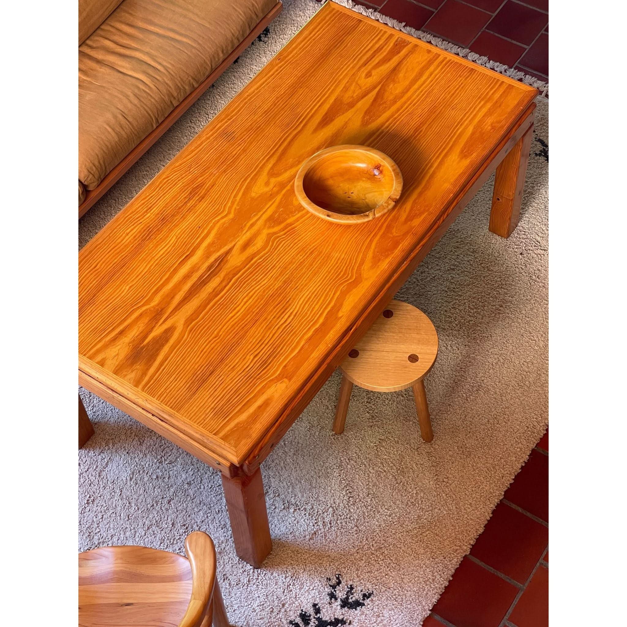 1970's brutalist pine dining table | Bazaa | Vintage, Designer and Antique Interiors