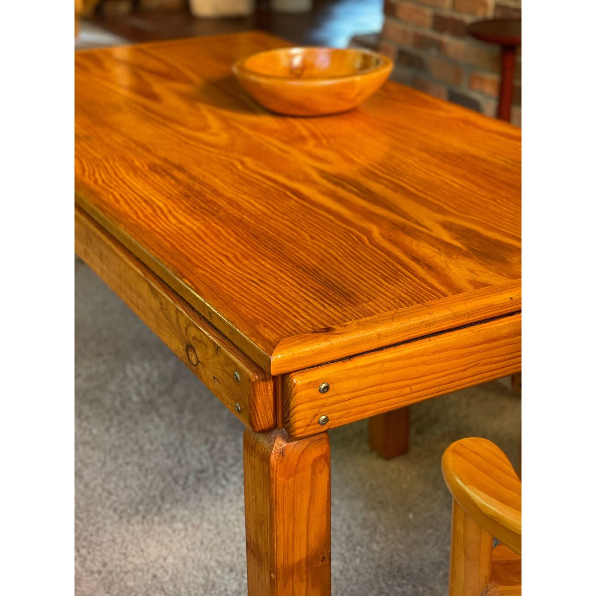 1970's brutalist pine dining table | Bazaa | Designer, Vintage and Antique Furniture