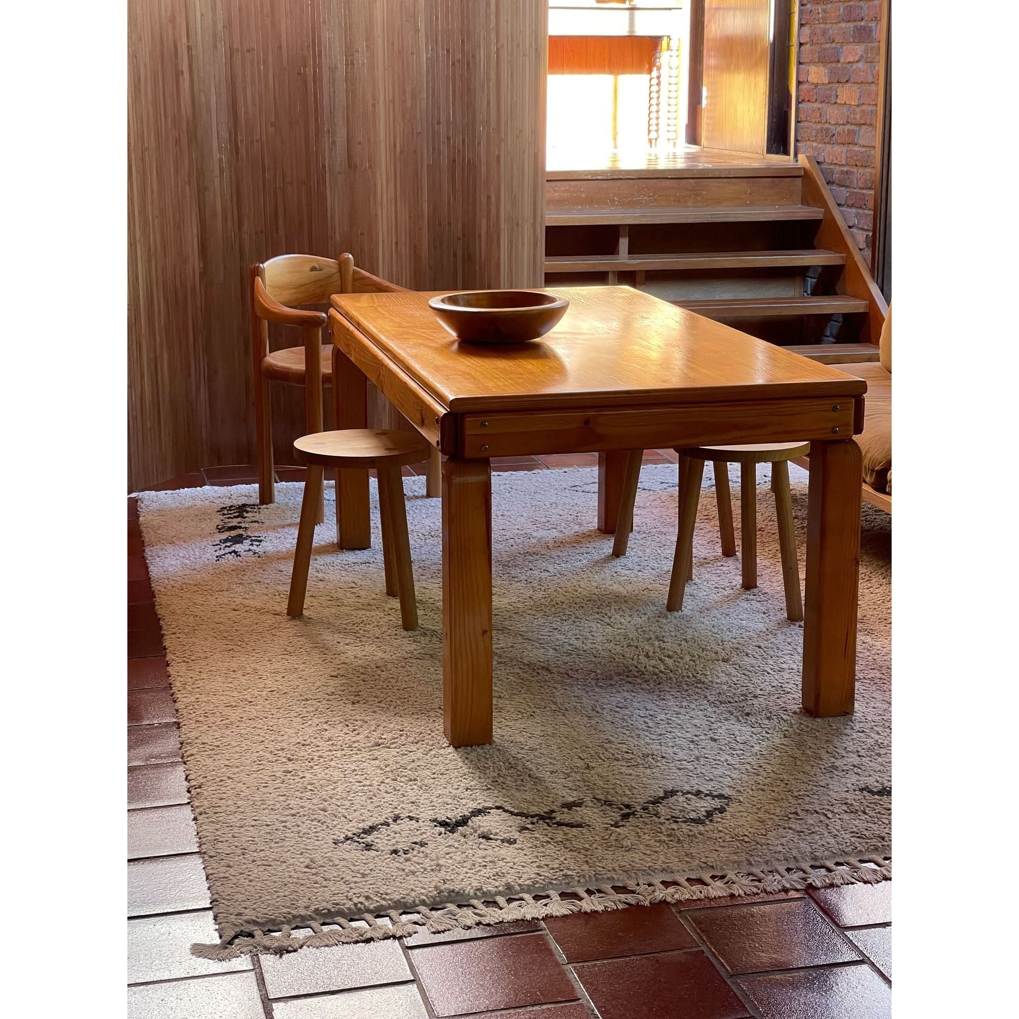 1970's brutalist pine dining table | Bazaa | Designer, Vintage and Antique Furniture