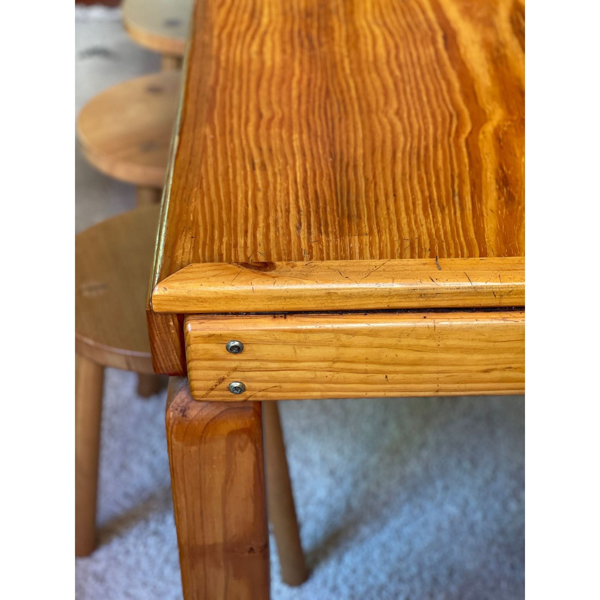 1970's brutalist pine dining table | Bazaa | Designer, Vintage and Antique Furniture