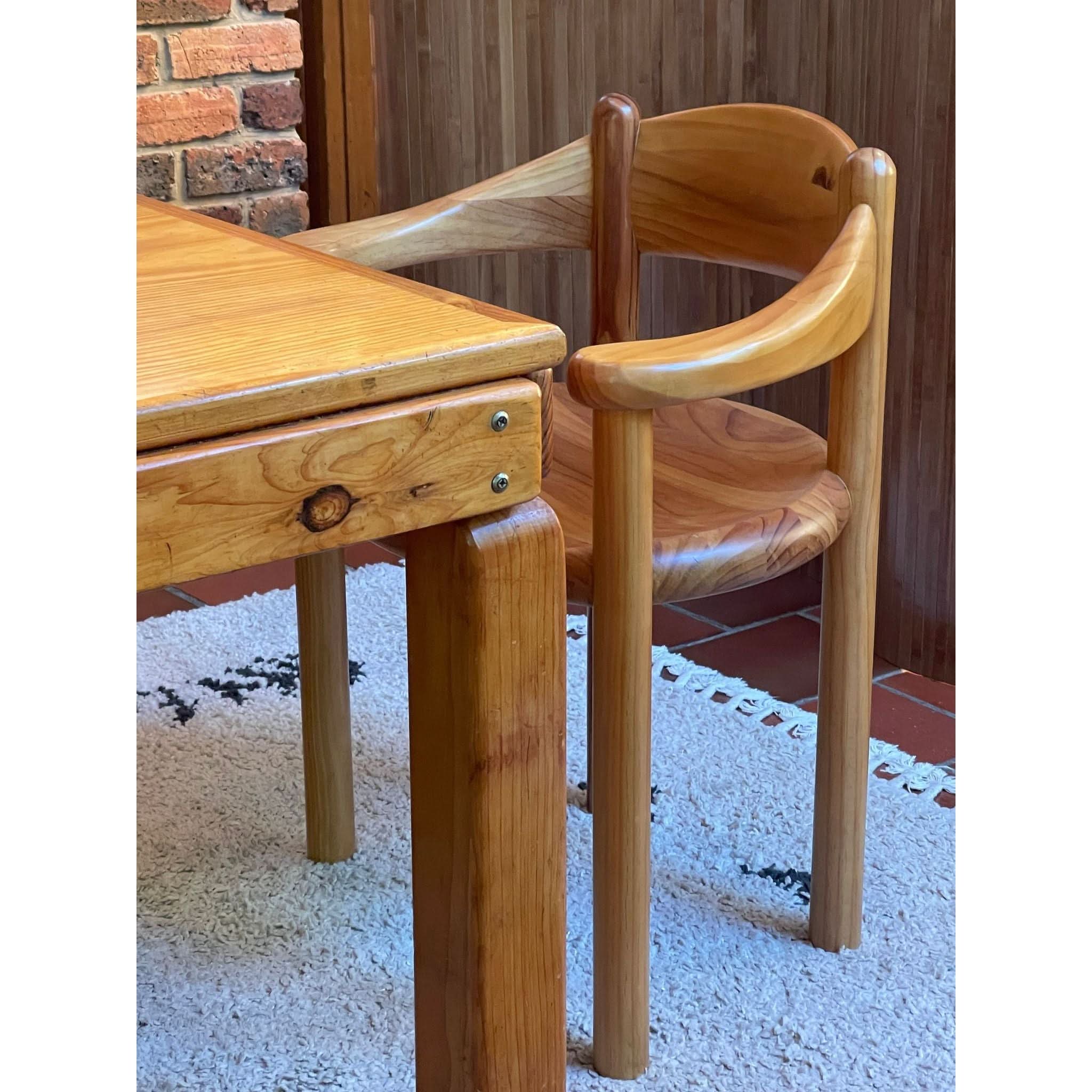 1970's brutalist pine dining table | Bazaa | Designer, Vintage and Antique Furniture