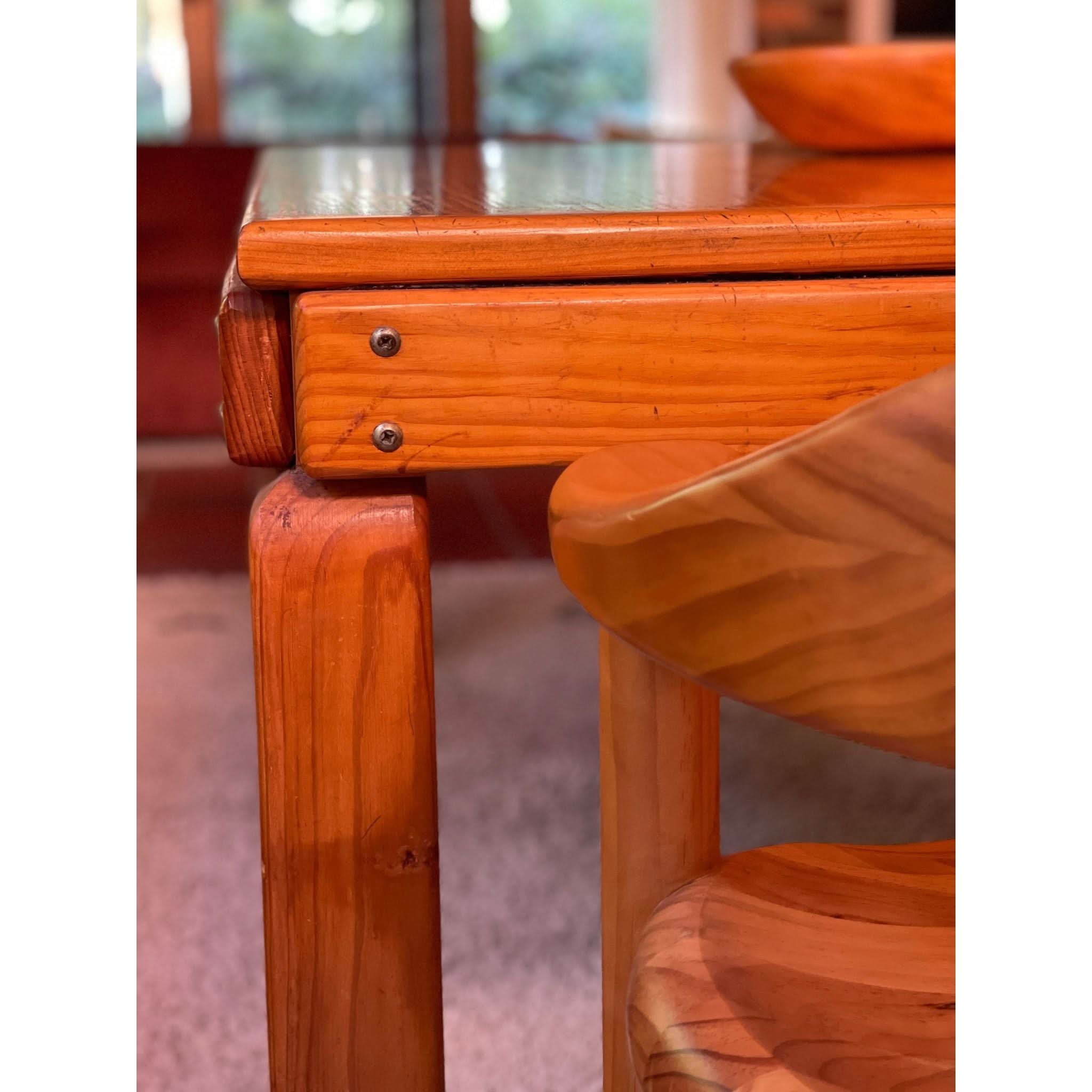 1970's brutalist pine dining table | Bazaa | Designer, Vintage and Antique Furniture