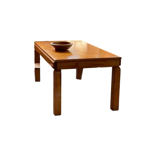 1970's brutalist pine dining table
