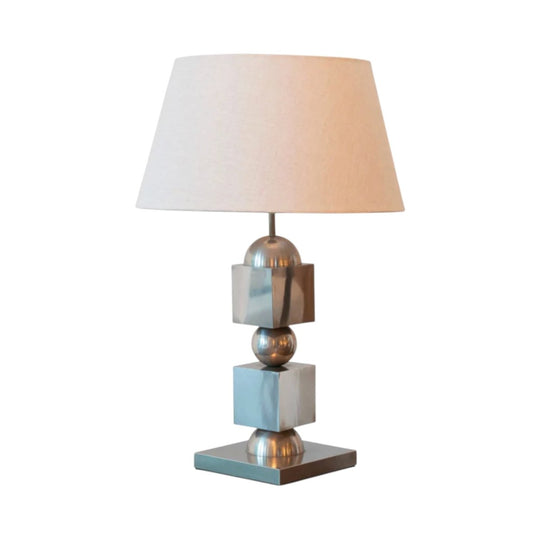 1970s Chrome Stacked Table Lamp