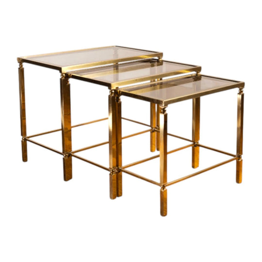 1970s Italian Brass Nest of Table