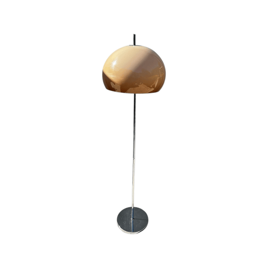 1970s Mushroom Floor Lamp with Opaque Dome