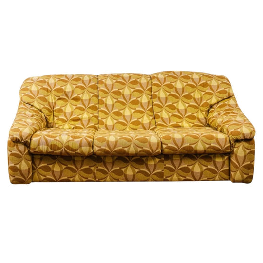1970s Three-Seat Sofa in Period-Style Fabric