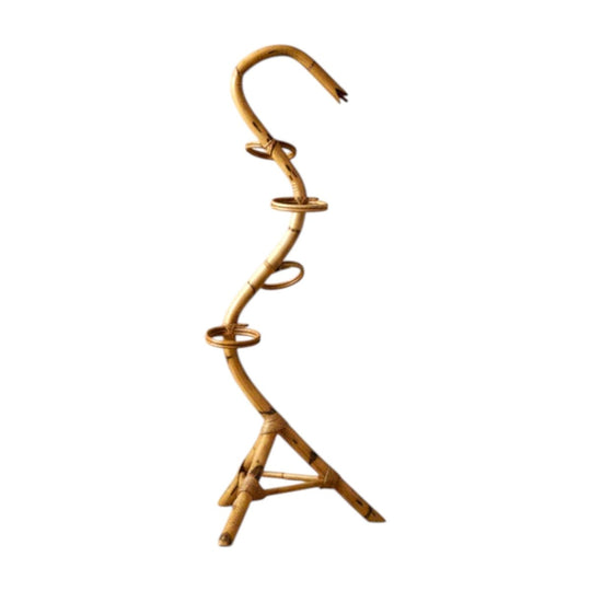 1970's Vintage Bamboo Plant Holder