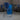 1980s Arrben Blue Leather Dining Chairs with Blue Glass Pedestal Dining Table | Bazaa | Designer, Vintage and Antique Furniture